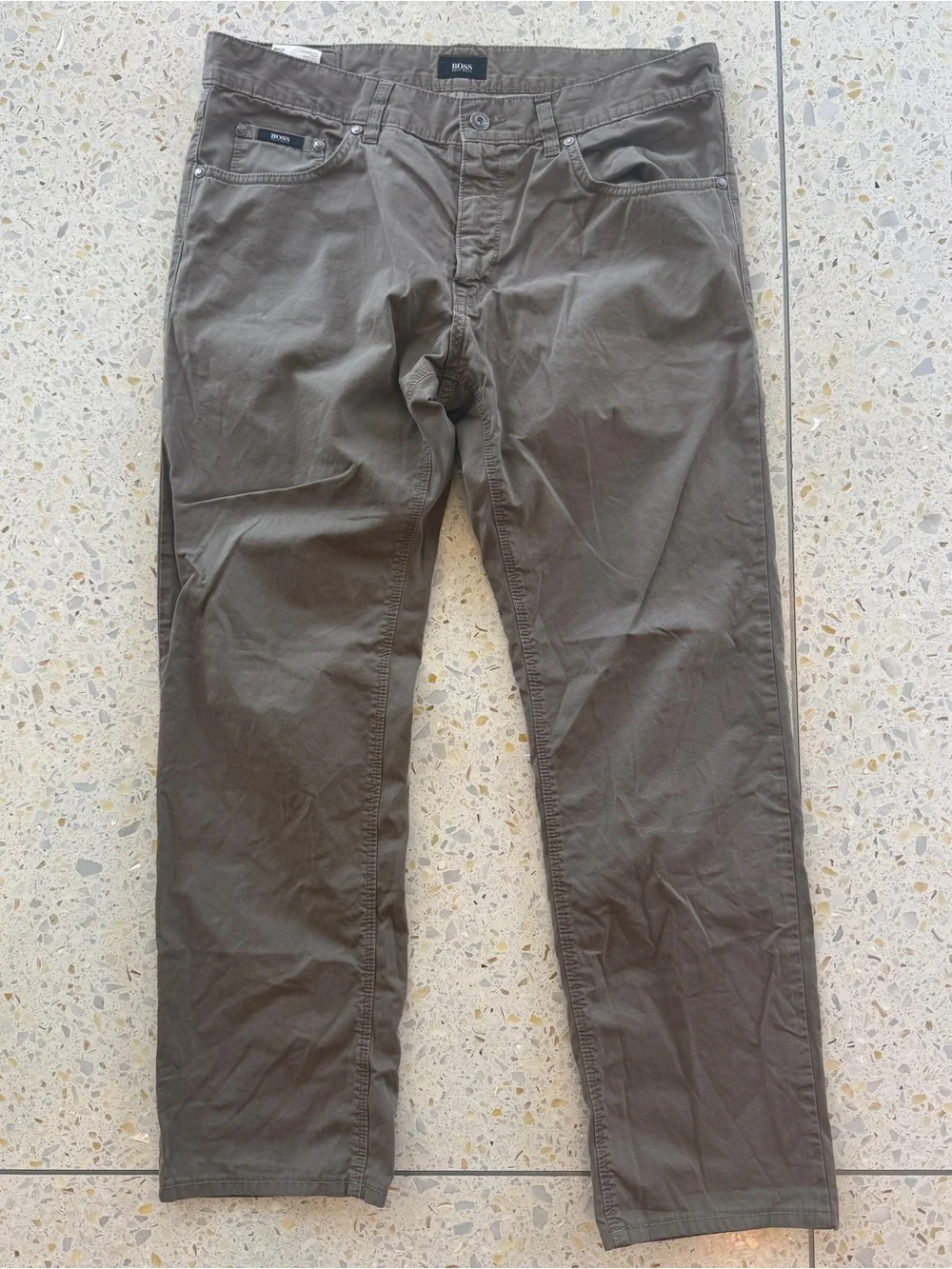 Hugo Boss Men's Brown Straight Chinos